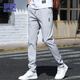 ROMON pants men's winter new men's business casual pants trendy slim commuter straight trousers light gray 29