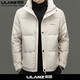 LILANZ down jacket winter baseball stand collar warm and cold-proof clothing fashionable casual light and versatile white duck down jacket coffee baseball collar 60351 M 170 (recommended 100-120 Jin Jin equals 0.5 kg)