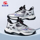 HOBIBEAR children's shoes spring new light outdoor running shoes boys' shoes medium and large children's sports shoes 614151 silver black 35