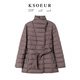 KSOEUR K Sister Legend Spare Ribs Goose 95 White Goose Down + Spare Ribs One Hand Long Waist Old Money Feeling Goose Down Jacket Black M