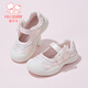 Fuluo Mi Girls' Sports Shoes 26 Spring Sweet and Fashionable Children's Non-Slip Breathable Mary Jane Casual Shoes Pearlescent Meat Powder 27