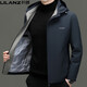 LILANZ легкая одежда мужская зимняя модная повседневная куртка со съемным капюшоном пуховик для людей молодого и среднего возраста черный 86231 модель 3XL 190 рекомендуется 180-200Jin Jin равен 0,5 кг