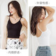 2025u-shaped beautiful back underwear for women summer bra all-in-one card card outer wear tube top camisole breathable U-shaped extended version black S (80-95Jin Jin equals 0.5 kg