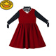 G.duck3-16 years old children's clothing girls dress autumn and winter 2024 new style little girl style princess skirt suit children two pieces Q16 wine red skirt (single skirt) 140