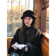 Ao Yanlai Beiguo Letter Republic of China Style Pure Wool Fisherman Hat Women's Autumn and Winter Hepburn Style Small Basin Hat Republic of China Black Adjustable (56-58cm)