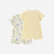 YEEHOO baby home clothes summer short-sleeved one-piece pajamas for newborn boys and girls antibacterial robes 2 pieces