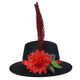 Xingqing Shanghai Beach men's big-brimmed hat, groom's official wedding hat, stage performance props, studio photo taking, costume, feathered groom's hat with sticky words 