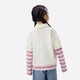 Xiaoyinman children's clothing girls striped Polo shirt fake two pieces 26 spring fashion lapel top for big children and girls trendy apricot 170