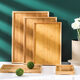 Tuojin Japanese tea set bamboo wooden tea tray household water cup tray rectangular bamboo tray hotel restaurant tray barbecue tray medium size 28*19*2.5cm