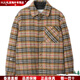 BURBERRY New Year's gift Burberry FW25 plaid wool lapel long-sleeved single-breasted cotton coat, men's beige S
