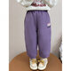 HAL.DUCK down pants for girls, winter Melody children's warm cotton pants, stylish white duck down thickened pants for baby girls, purple 100 cm (recommended height 90-98cm)