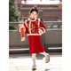 HAL.DUCK New Year's Eve Wear for Girls New Chinese Style Cheongsam and Vest Suit Children's Winter Thickened Red Little Girl's New Year's Eve Wear Tang Suit Red-(Cheongsam+Vest)-Two-piece Set 160