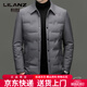 利郎（LILANZ）白鸭绒羽绒服男轻薄款秋冬季新款中年爸爸装商务休闲保暖夹克外套 灰色 M 170