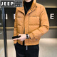 JEEP SPIRIT men's down jacket short style handsome winter light and warm 2025 new trendy slim solid color jacket black L 100-115Jin Jin is equal to 0.5 kg