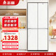Chigo refrigerator air-cooled frost-free 406L double-door multi-door refrigerator home large-capacity cross four-door embedded smart refrigerator cross door 406 upgraded energy efficiency fixed frequency direct cooling white