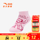ANTA Children's Socks Girls' Comfortable, Breathable and Versatile Cartoon Printed Socks Deodorant Socks 1 Pair Pink M Recommended for 5-7 years old