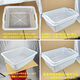 Others double-layer drain basket vegetable sink thickened durable rectangular hotel kitchen commercial large vegetable basket plastic frame white length 52 points 5 width 39 height 16 points 5 + handle net