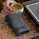 Zhenqi high-end double-sided thickened large tea towel, tea cloth, absorbent tea set towel, coffee table, tea tablecloth, rag pad accessories, thickened absorbent tea towel (grey), medium size