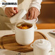 Tuojin Jingdezhen ceramic milky white water-proof stew pot double-eared bird's nest special soup cup household stew bowl steamed egg cup stew pure white double lid stew cup small size 360ML