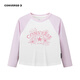 Converse Girls' Raglan Sleeve Long T2026 Spring New Moisture-Absorbent Breathable Children's Soft and Comfortable Top