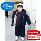 Disney Down Jacket Boys' Down Jacket Autumn and Winter 2025 New Style Children's Clothing Baby Winter Thickened Versatile Cotton Cotton Jacket Black 130 cm