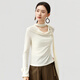 VIEA.ING Shopping Mall Same Swing Collar Shirt Women's 2026 Spring New Korean Style Shirt Design Top Apricot M