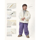 Q21 Gaga Children's Down Jacket Pearlescent Hooded Bread Jacket for Boys and Girls 95 White Duck Down Winter Warm Jacket White Shell 90 cm