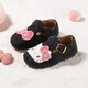 Hello Kitty children's shoes girls plush Birkenstock shoes female cartoon cute buckle casual shoes comfortable and versatile 908B gray 23