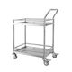 Dianhuai stainless steel 304 trolley school laboratory double-layer thickened workshop instrument trolley tool cart stainless steel 201 length 100 width 60 height 95cm