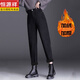 Hengyuanxiang Fashion Velvet Stretch Jeans Women's Loose 2026 New High Waisted Winter Slim Carrot Harlan Daddy Pants 1902 Black Velvet Trousers (Fleece Thickened) 29 Size Two Feet Two (110-120 Jin Jin is equal to 0.5 kg)