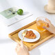 Tuojin Japanese tea set bamboo wooden tea tray household water cup tray rectangular bamboo tray hotel restaurant tray barbecue tray medium size 28*19*2.5cm