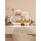 Fat Donglai's same style desktop smart LED makeup mirror, simple vanity mirror with light, LED Internet celebrity mirror, large desktop cloud mirror, rotating model 2026 new product - cream white (multi-color stepless dimming)