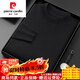 Pierre Cardin high-end premium 100% pure cashmere sweater for men, thickened and warm half-turtleneck sweater for men, worsted cashmere, no pilling, black, machine washable - no pilling - no shrinkage XL (175) Recommended weight 140-160Jin Jin equals 0.5 kg