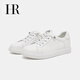 HR Helena women's shoes 2026 spring new fashion versatile commuter sneakers casual and comfortable genuine leather white shoes white 35