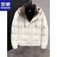 ROMON короткий пуховик мужской осенне-зимний утолщенный модный бренд красивый модный воротник-стойка повседневный белый утиный пуховик 2335 метров белый воротник-стойка стиль M рекомендуется 100-115 Jin Jin равен 0,5 кг