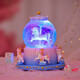 
IMVE Aisa Crystal Ball Music Box Children's Gifts for Little Girls Music Boxes Toys Girls Birthday Gifts 3-14 Years Old Large Pink Blue Carousel (Voice Control + Snow)