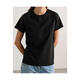 The Row women's T-shirt is breathable and comfortable cotton black daily commuting top versatile and simple black one size | XXS