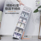 Pupan transparent shoe storage box dustproof and anti-oxidation shoe box multi-layer foldable shoe rack style shoe cabinet plastic shoe box storage black women's model buy 3 get 3 free six boxes 1x1x1cm