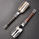 He Jiagong Tea Spoon Separator Creative Damascus Tea Spoon Single Stainless Steel Household Tea Spoon Kung Fu Tea Set Accessories Drinking Flowers and Trees Colorful Stainless Steel Tea Spoon
