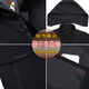 Woodpecker (TUCANO) middle-aged men's mid-length hooded windbreaker, middle-aged and elderly dad's spring and autumn coat, mature and stable casual jacket for men, black <long version> hooded M 170