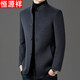 Hengyuanxiang woolen coat men's autumn and winter thickened middle-aged dad wool jacket men's tunic double-sided woolen coat