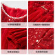 Disney (Disney) Girls Red Dress Winter New Children's Christmas Dress New Year Dress Girls Winter Dress Mesh Skirt Red 120