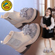 HAL.DUCK children's boots autumn 2025 new children's Martin boots female baby short boots princess shoes autumn and winter princess rhinestone beige single boots 33 inner length 20.8 cm