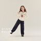 JELLYBABY versatile daily contrasting edge long-sleeved bottoming shirt 26 new spring style girls round neck T-shirt soft big children