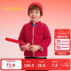 Balabala baby cotton coat 2025 warm new year clothes for boys and girls out and about New Year red plus velvet 208125171202