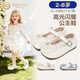 Bemini Girls' Leather Shoes 2026 Spring New Pearl Bow Princess Shoes Fashionable Girls' Shoes Technology Silver 23 Inner Length 14.5CM Suitable for Feet Length Around 13.8CM