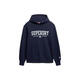 Superdry new men's sweatshirt warm and comfortable cotton daily casual sports fashion versatile layered men's pullover hoodie Blue One size | M
