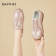 DAPHNE Daphne flat moral training shoes for women 2026 spring new women's shoes versatile soft sole casual shoes pink single layer heel height 3cm 35 (225mm) standard size