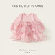 INSBOBO Girls Dress 2026 Spring New Princess Dress One-Year-Old Baby Girl Dress Children's Good-looking Skirt Pink 80