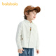 BALABALA shopping mall same style BALABALA children's long-sleeved shirt boys 2026 new spring pure cotton striped top white tone 00311 80